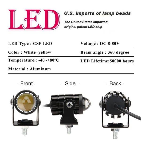 led lights 2pcs with assembly and button 1