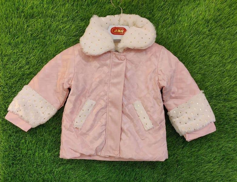 1 pc Girl's Fleece plain jacket 0