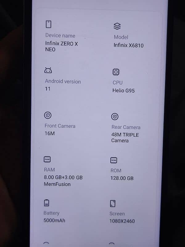 infinix  Zero x new 8+3 gb ram 128 gb rom لالیاں 2