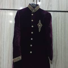 velvet sherwani.