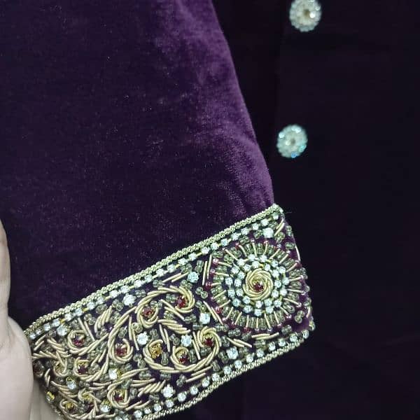 velvet sherwani. 4