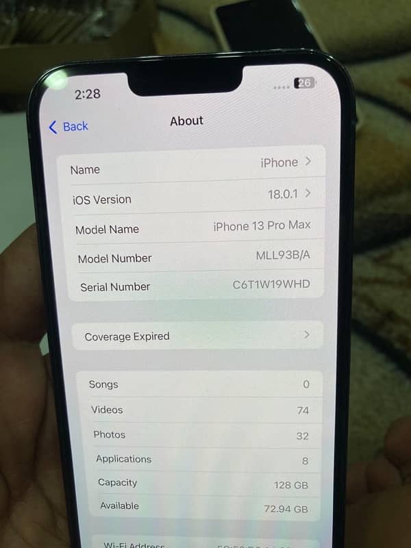 i phone 13 promax nonpta 128gb 5