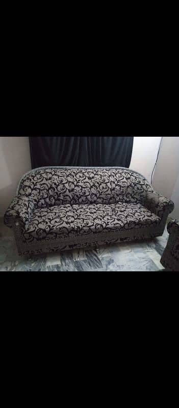 5 Seater Sofa set with velvet design 1