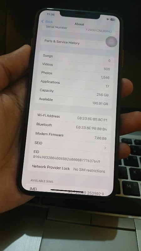 iphone Xsmax 256 GB 5