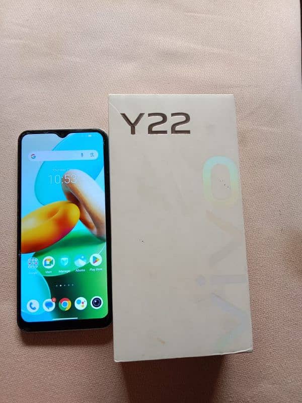 box be ha vivo Y22 PTA proof Ram 4+4/64 new mobile ok 5