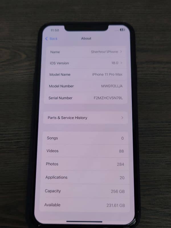 IPHONE 11 PRO MAX| 256 GB| LLA| Non-PTA Jv| 3