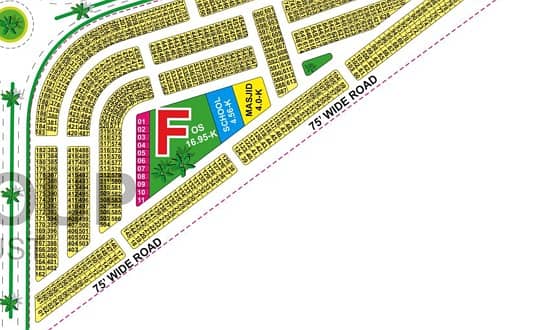 Prime Location 5 Marla Plot For Sale In F Block Jinnah Sector LDA City Lahore 0