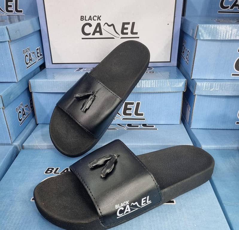 Black camel slippers 10