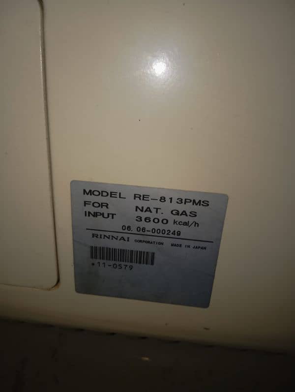 well conditioned rinnai heater. 1