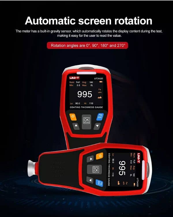 Car Coating Thickness Gauge, Smart Sensor AR932 Digital Coating 9