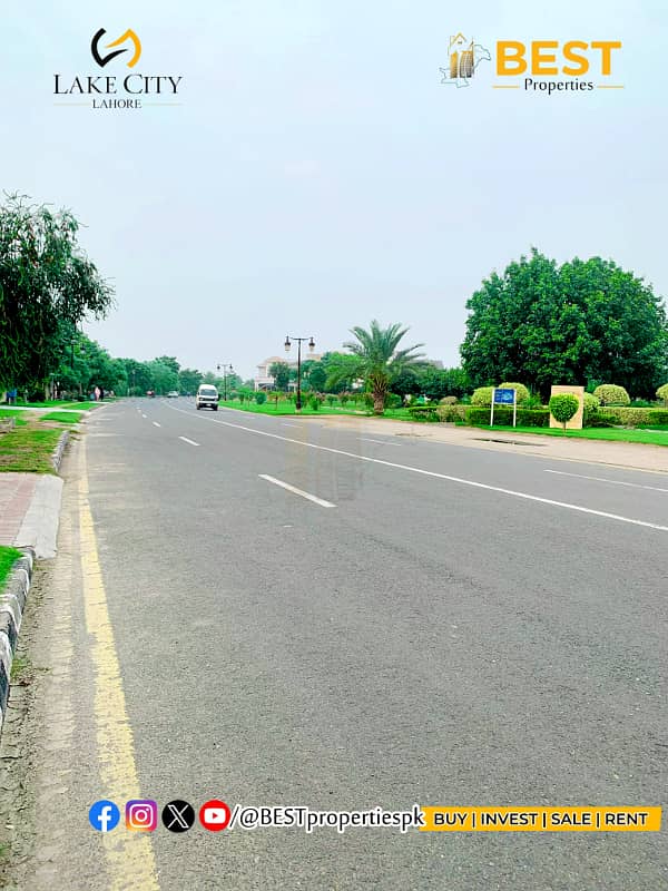 1 Kanal Plot for SALE On Most Prime Location Block M 1 Lake City Lahore 12