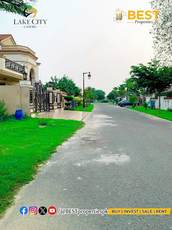 1 Kanal Plot for SALE On Most Prime Location Block M 1 Lake City Lahore 14