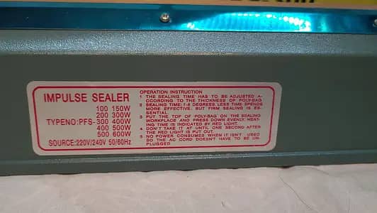 s 4,000 Impulse sealer / plastic bag sealer (size 16 inches) 2