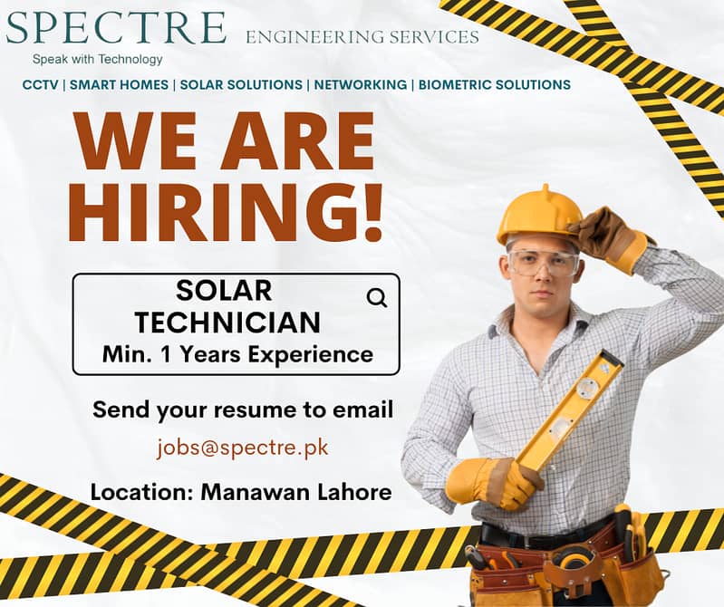 Solar and CCTV Technician Required 0