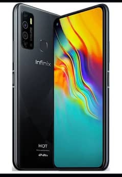 infinix hot 9 play 4/64 with box glass break