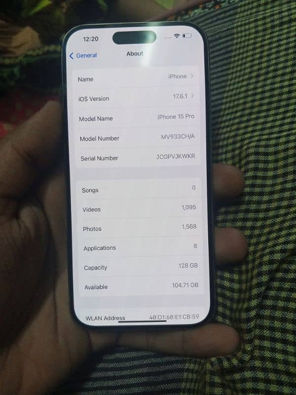 I phone 15 pro box open 1 week use 3