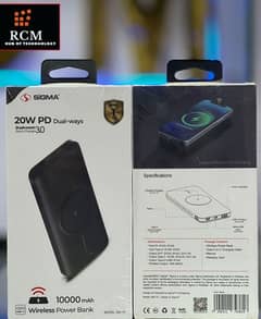 sigma20 watt pd dual ways 10000mah power bank.