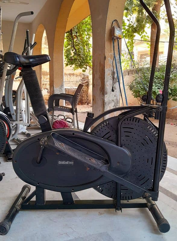 Elliptical cycle exercise machine elliptical air bike treadmill cycle. 1