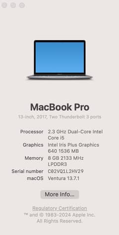 MacBook Pro 13-inch, 2017