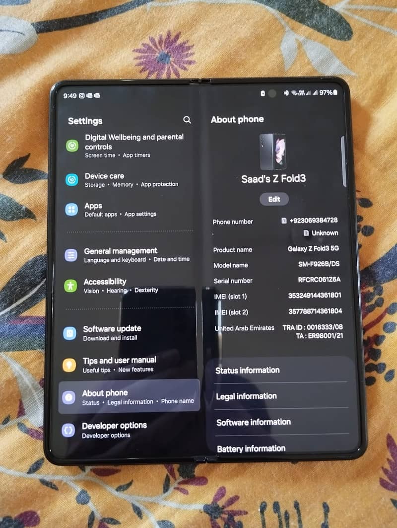 Samsung Galaxy Fold 3 5G (Dual-Sim PTA) 5