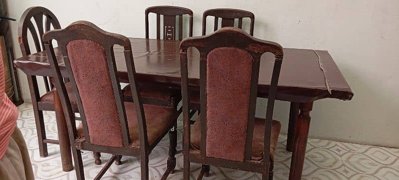 wooden table and chairs 1