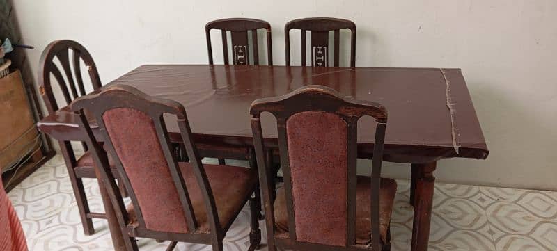 wooden table and chairs 2