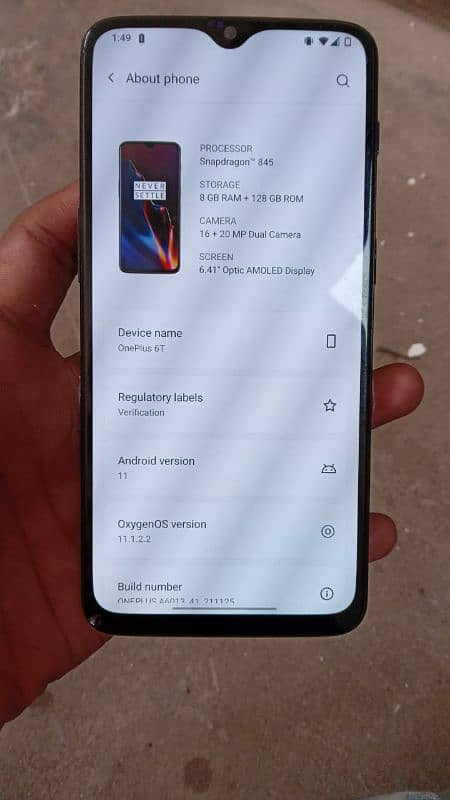 one plus 6t offical pta ram8 128gb 03224906911 4