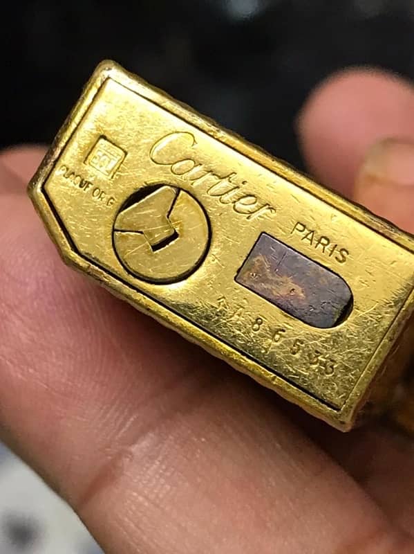 Paris  made  Cartier  gold plat lighters 1