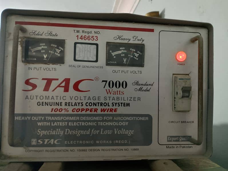 Stac stabilizer 7000 watts 1