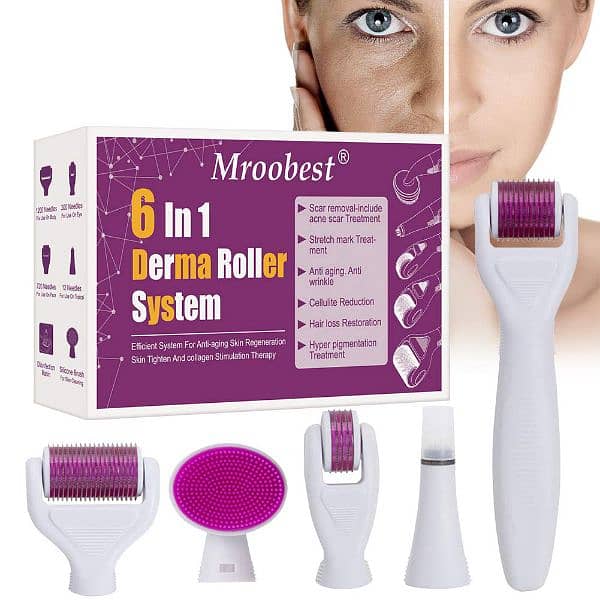 5 in 1 derma roller set or 6 in 1 derma roller set. 1