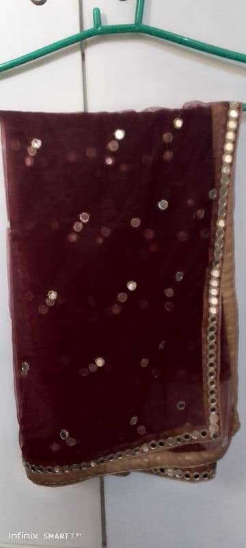 net embroidery dupatta