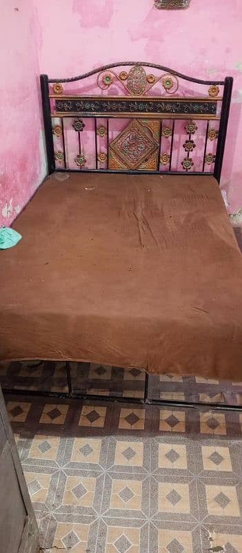 Iron Bed with Mattress 0