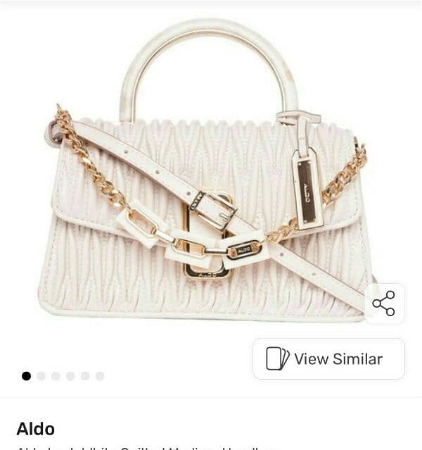 Aldo white top handle bag 0