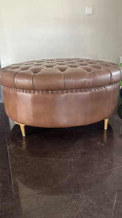 Leather made ottoman