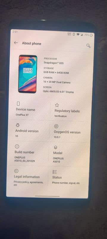 OnePlus 5T condition 10/10 6/64 3