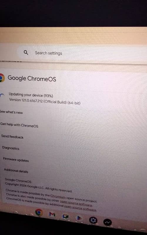 chrome book OS 3/32 7