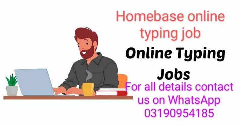 we need Lahore males females for online typing homebase job 1