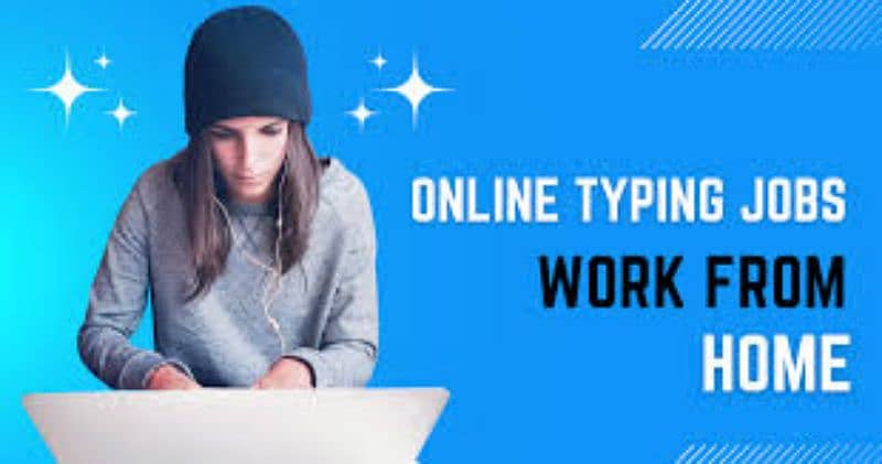 we need Lahore males females for online typing homebase job 2