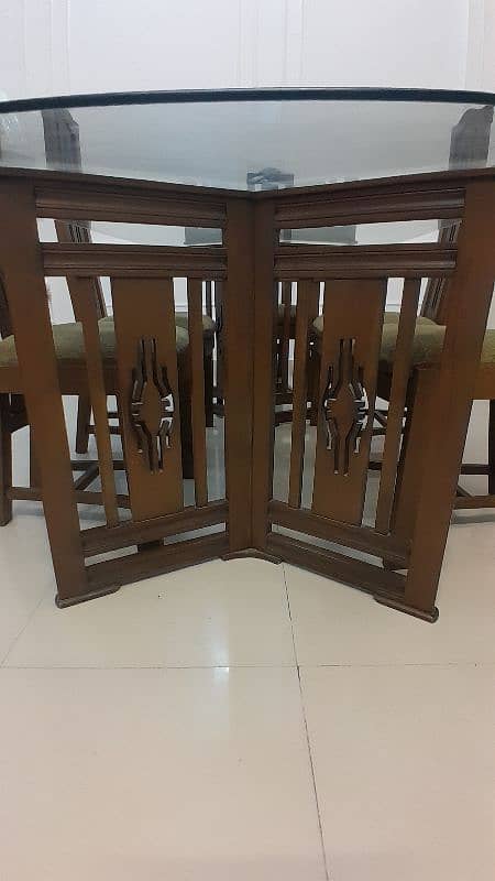 Glass dining table with 6 chairs 8