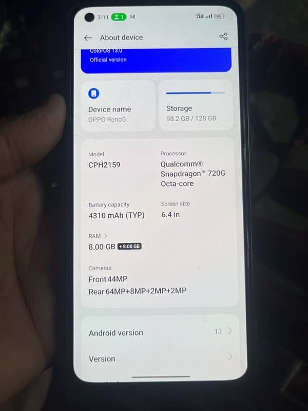oppo Reno 5      8/128 2