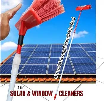 SolarPanel dust cleanng brush extandable steelrod 10feet 03334804778 0