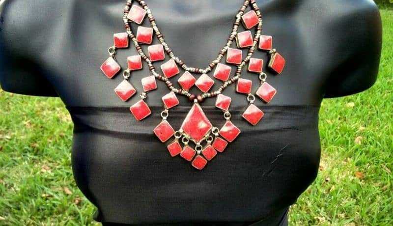 Afghan Vintage Necklace Beautiful Tribal Kuchi Necklace. 1