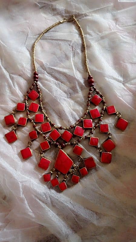 Afghan Vintage Necklace Beautiful Tribal Kuchi Necklace. 2