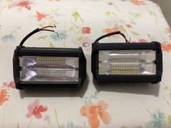 Front led lights for cars with a long range of light