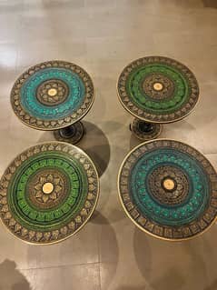 Set of 4 round coffee tables