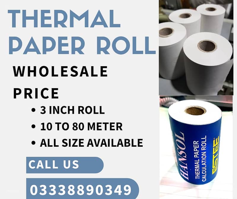 Thermal Paper Roll / ATM Roll / Thermal Printer / Receipt Roll 0