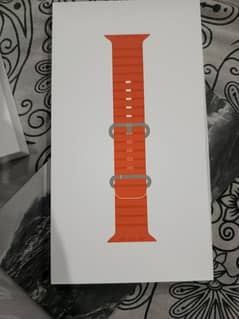 apple watch ultra 2 49mm titanium orange ocean band. box seal packed