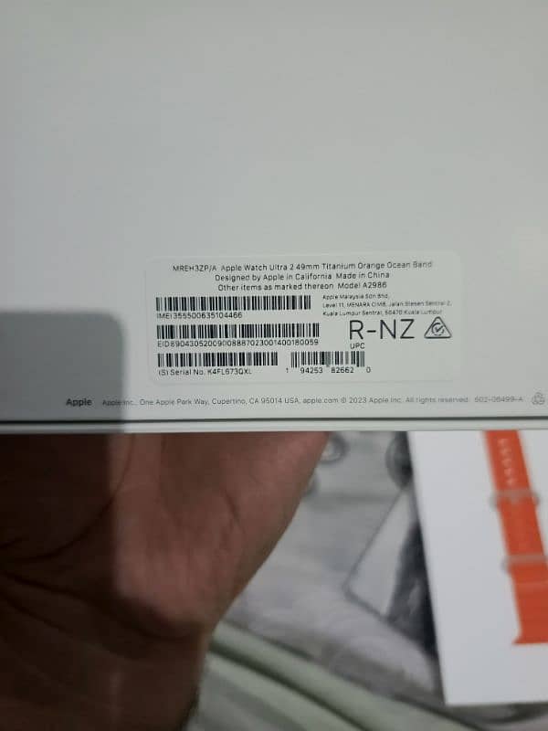 apple watch ultra 2 49mm titanium orange ocean band. box seal packed 2