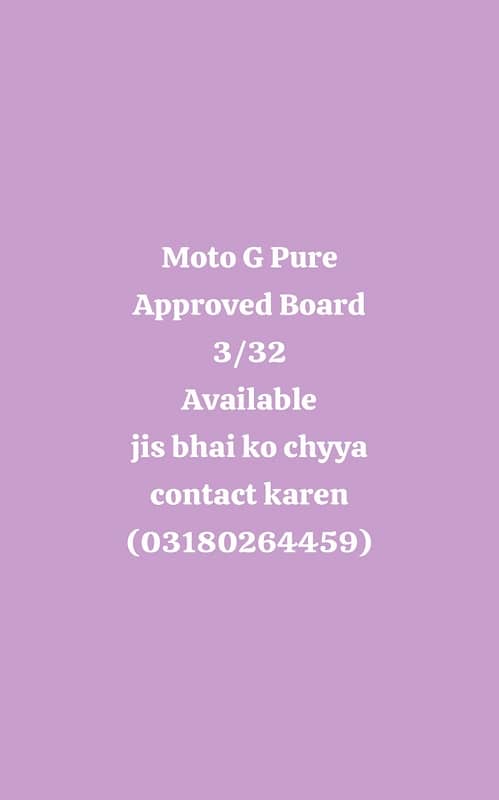 Moto G pure Approved Board Available 1