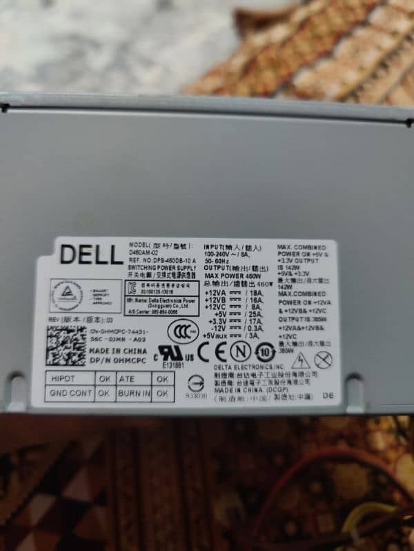 Power Supply 460watt Dell 0